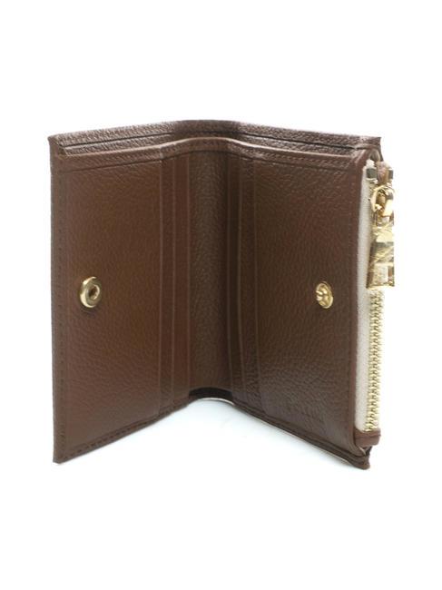 HERITAGE Portefeuille compact ivoire / brun - Portefeuilles Femme