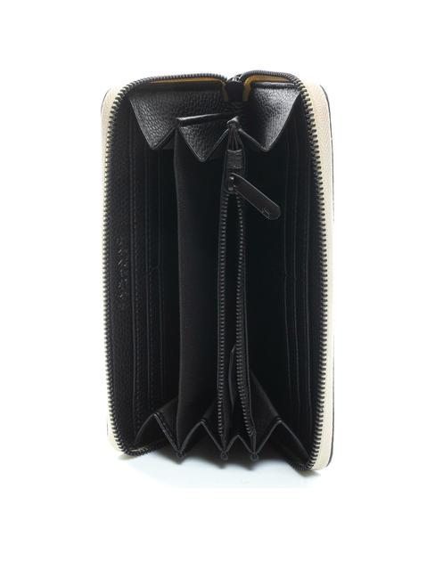 GIOVANNA 23 Grand portefeuille zipp&eacute; Ivoire - Portefeuilles Femme
