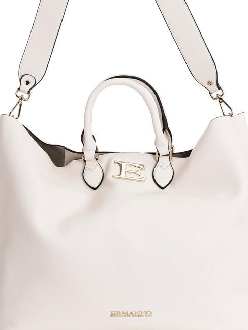NATASHA Shopper &agrave; main, avec bandouli&egrave;re blanc - Sacs pour Femme