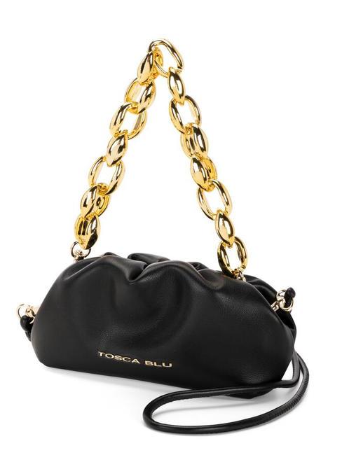 DUBAI Pochette avec poign&eacute;e en cha&icirc;ne Noir - Sacs pour Femme