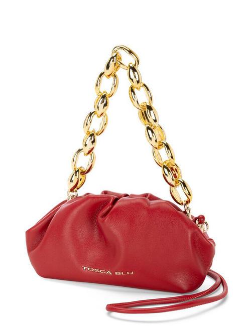DUBAI Pochette avec poign&eacute;e en cha&icirc;ne rouge fonc&eacute; - Sacs pour Femme