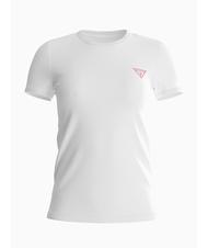 GUESS MINI TRIANGLE T-shirt coupe slim blanc pur - T-shirt - 4