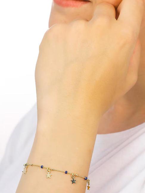 CANDY CHARM Bracelet avec étoiles et émail bleu or - Bracelets