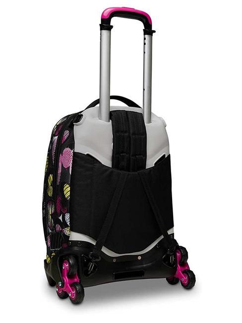 JACK KIDDIE CRUSH Sac &agrave; dos Trolley d&eacute;tachable 3 en 1, avec trois roues IBIS ROSE - Sacs &agrave; dos &agrave; roulettes
