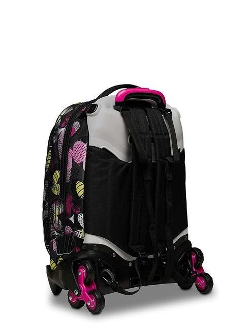 JACK KIDDIE CRUSH Sac &agrave; dos Trolley d&eacute;tachable 3 en 1, avec trois roues IBIS ROSE - Sacs &agrave; dos &agrave; roulettes