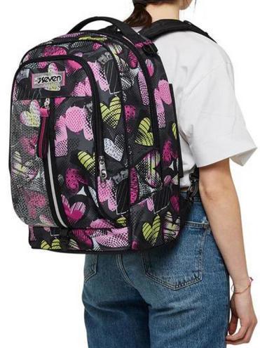 JACK KIDDIE CRUSH Sac &agrave; dos Trolley d&eacute;tachable 3 en 1, avec trois roues IBIS ROSE - Sacs &agrave; dos &agrave; roulettes