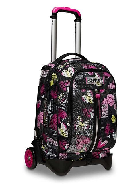 JACK KIDDIE CRUSH Sac &agrave; dos &agrave; roulettes amovible IBIS ROSE - Sacs &agrave; dos &agrave; roulettes