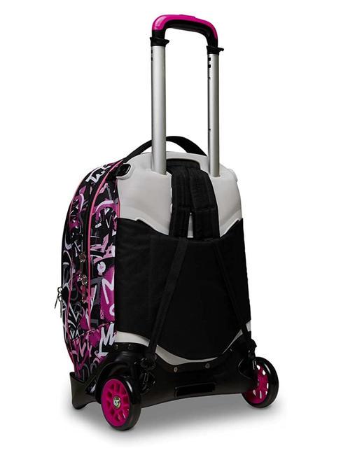JACJ CHULKY Sac &agrave; dos avec trolley amovible VIOLET ROSE - Sacs &agrave; dos &agrave; roulettes