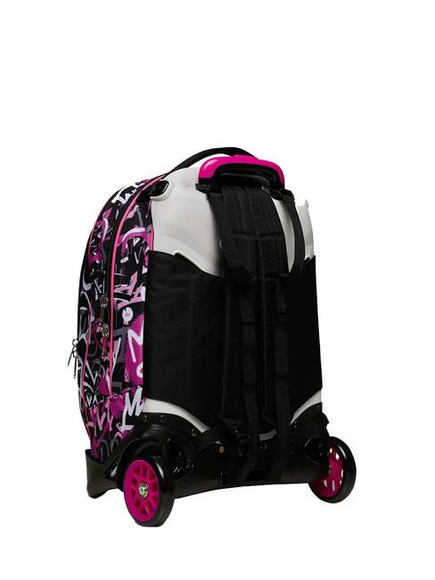 JACJ CHULKY Sac &agrave; dos avec trolley amovible VIOLET ROSE - Sacs &agrave; dos &agrave; roulettes