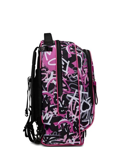 JACJ CHULKY Sac &agrave; dos avec trolley amovible VIOLET ROSE - Sacs &agrave; dos &agrave; roulettes