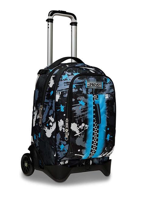 JACK COLOURJET Sac &agrave; dos trolley 3 en 1, amovible d'azur - Sacs &agrave; dos &agrave; roulettes