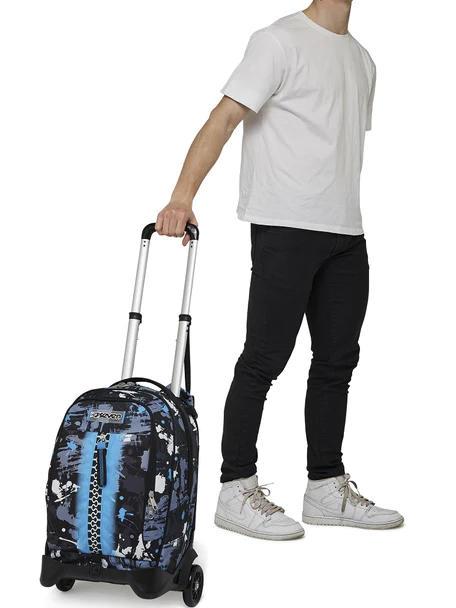 JACK COLOURJET Sac &agrave; dos trolley 3 en 1, amovible d'azur - Sacs &agrave; dos &agrave; roulettes