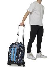 SEVEN JACK COLOURJET Sac &agrave; dos trolley 3 en 1, amovible d'azur - Sacs &agrave; dos &agrave; roulettes - 7