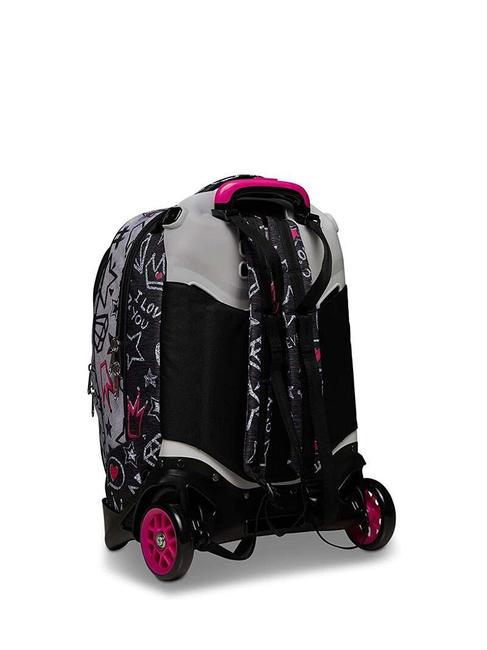 JACK ZIPPER GLAMY Sac &agrave; dos &agrave; roulettes amovible steelgray - Sacs &agrave; dos &agrave; roulettes