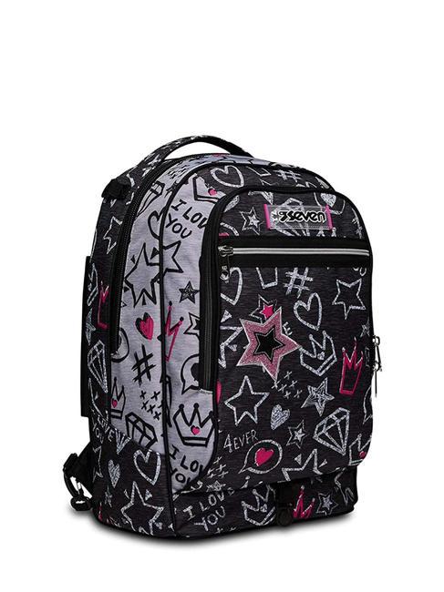 JACK ZIPPER GLAMY Sac &agrave; dos &agrave; roulettes amovible steelgray - Sacs &agrave; dos &agrave; roulettes