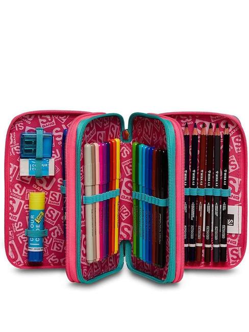 COLOR Mallette avec kit scolaire complet fleur de cactus - &Eacute;tuis et Accessoires