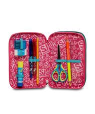 SJGANG COLOR Mallette avec kit scolaire complet fleur de cactus - &Eacute;tuis et Accessoires - 3