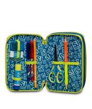 SJGANG COLOR Trousse à trois compartiments avec School Kit jaune - Étuis et Accessoires - 3