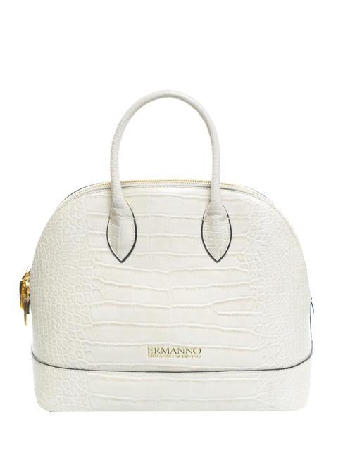 NEVE Sac fa&ccedil;on Bugatti imprim&eacute; crocodile blanc - Sacs pour Femme