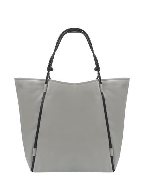 SINFONIA Sac bandouli&egrave;re shopper en cuir pierre - Sacs pour Femme