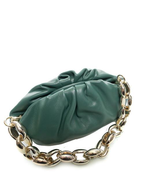 DUBAI Pochette avec poign&eacute;e en cha&icirc;ne vert - Sacs pour Femme