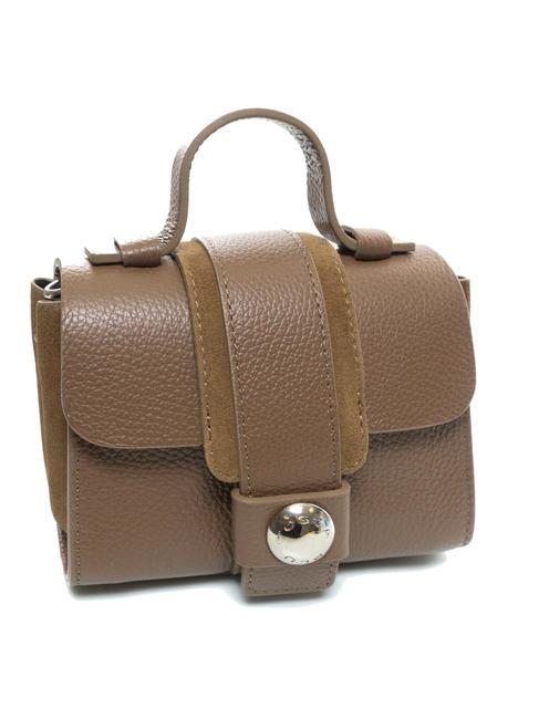 DUBROVNIK Mini sac tronc en cuir le tabac - Sacs pour Femme