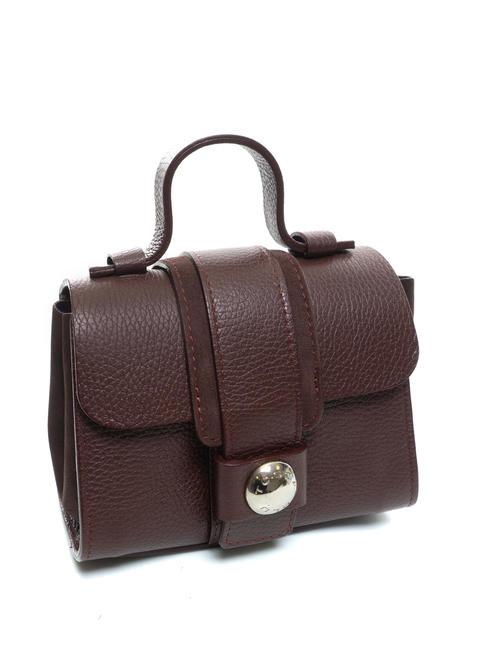 DUBROVNIK Mini sac tronc en cuir Bordeaux - Sacs pour Femme