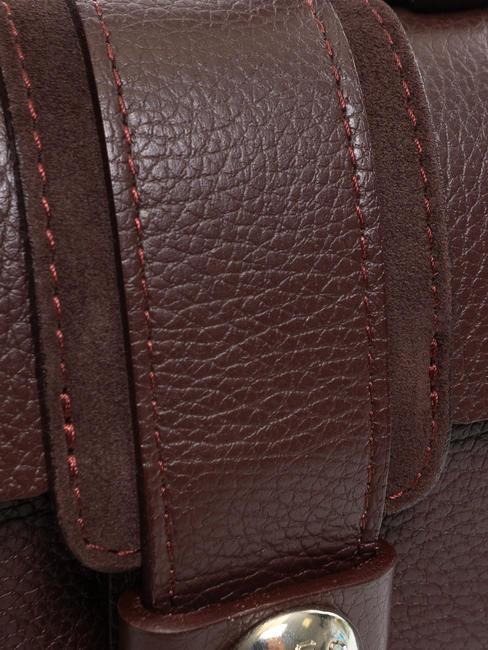 DUBROVNIK Mini sac tronc en cuir Bordeaux - Sacs pour Femme