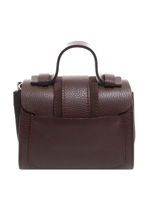 DUBROVNIK Mini sac tronc en cuir Bordeaux - Sacs pour Femme