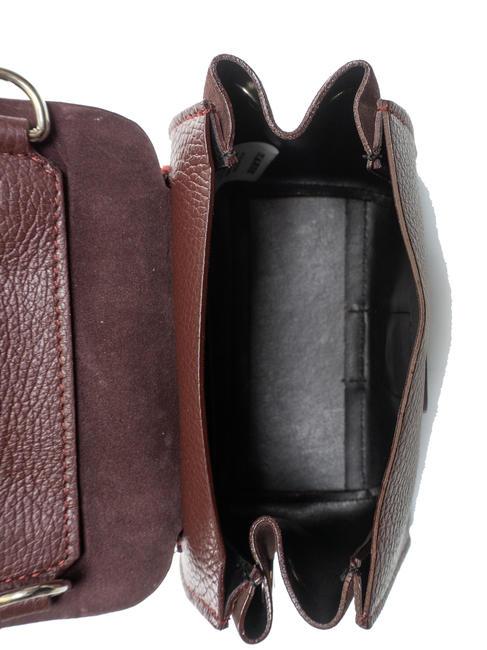 DUBROVNIK Mini sac tronc en cuir Bordeaux - Sacs pour Femme