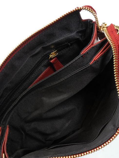 MILANO Sac en cuir clout&eacute; rouge fonc&eacute; - Sacs pour Femme