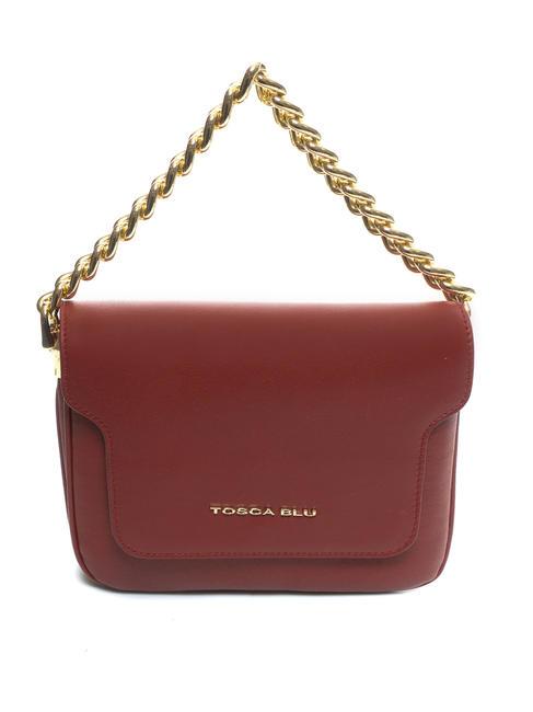 MILANO Sac &agrave; bandouli&egrave;re avec anse en cha&icirc;ne rouge fonc&eacute; - Sacs pour Femme