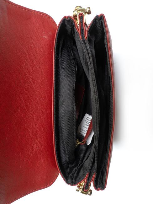 MILANO Sac &agrave; bandouli&egrave;re avec anse en cha&icirc;ne rouge fonc&eacute; - Sacs pour Femme