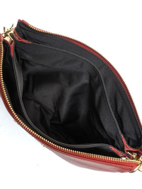 MILANO Sac en cuir avec bandouli&egrave;re rouge fonc&eacute; - Sacs pour Femme