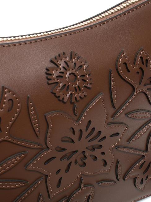 OLANDA Sac bandouli&egrave;re brod&eacute; MARRON - Sacs pour Femme