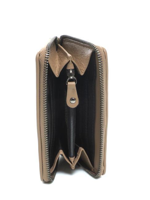 AVANA Portefeuille moyen en cuir boue - Portefeuilles Femme