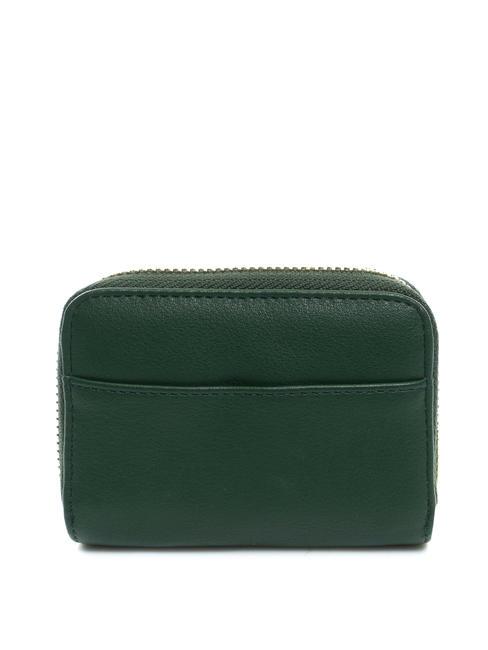BERLIN Portefeuille S avec d&eacute;tail en daim vert - Portefeuilles Femme