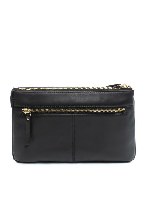 NIZZA Bandouli&egrave;re trois compartiments avec clous Noir - Sacs pour Femme