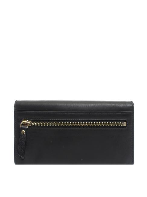 NIZZA Portefeuille &agrave; trois volets avec clous Noir - Portefeuilles Femme
