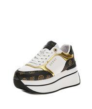 GUESS CAMRIO Baskets &agrave; plateforme Blanc / marron - Chaussures Femme - 3