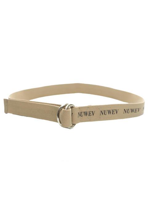 NUWEV Ceinture en toile et cuir corde/noir - Ceintures