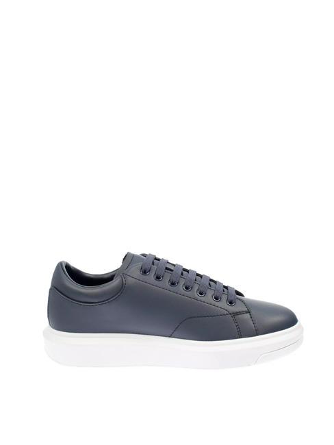 ACTION Baskets en cuir MARINE / MARINE - Chaussures Homme