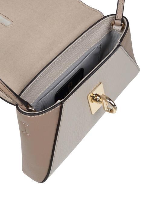 NET Sac à cadre en cuir guimauve + pleine lune + grège - Sacs pour Femme