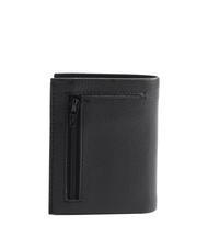 AERONAUTICA MILITARE FIGHTER Portefeuille vertical en cuir Noir - Portefeuilles Homme - 3