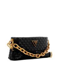 GUESS LISBET Sac bandouli&egrave;re tress&eacute; NOIR - Sacs pour Femme - 2