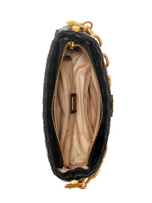 LISBET Sac bandouli&egrave;re tress&eacute; NOIR - Sacs pour Femme