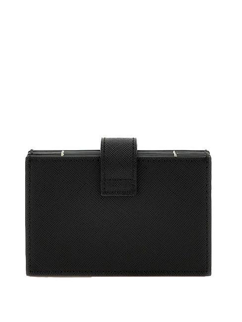   Porte-cartes effet Saffiano NOIR - Portefeuilles Femme