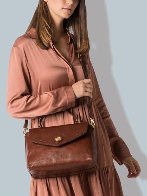 STORY Sac cartable en cuir MARRON - Sacs pour Femme