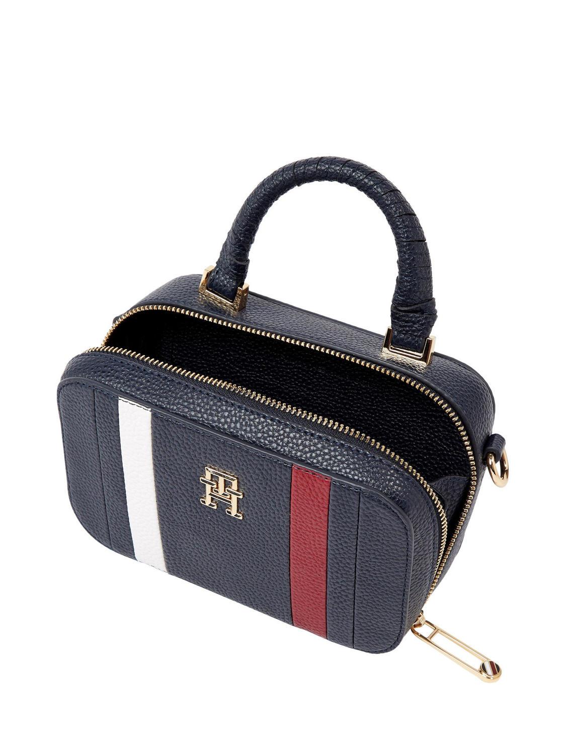 Tommy Hilfiger Th Emblem Mini Sac Avec Bandouli re Bleu De L