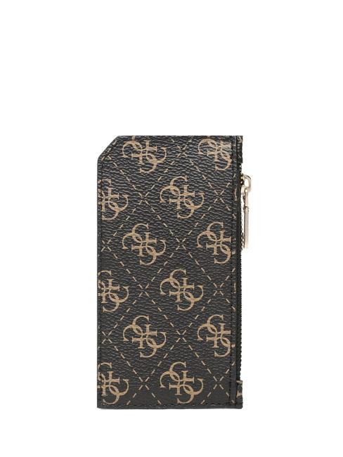 AIETA Porte-cartes avec porte-monnaie logo marron - Portefeuilles Femme